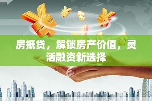 将乐房抵贷，解锁房产价值，灵活融资新选择