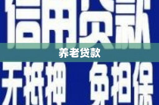 将乐养老贷款
