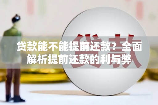 将乐贷款能不能提前还款？全面解析提前还款的利与弊