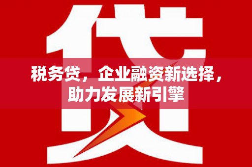 将乐税务贷，企业融资新选择，助力发展新引擎