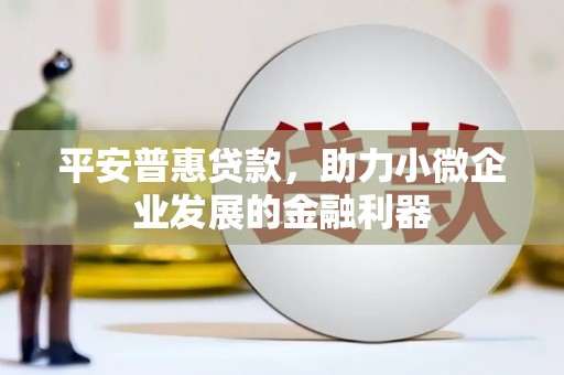 将乐平安普惠贷款，助力小微企业发展的金融利器