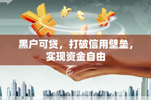 将乐黑户可贷，打破信用壁垒，实现资金自由