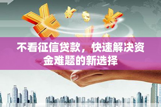 将乐不看征信贷款，快速解决资金难题的新选择