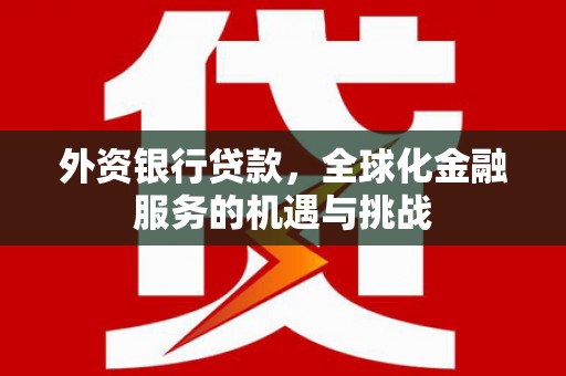 将乐外资银行贷款，全球化金融服务的机遇与挑战