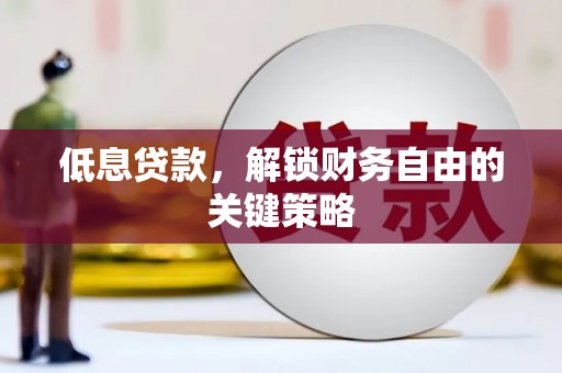 将乐低息贷款，解锁财务自由的关键策略