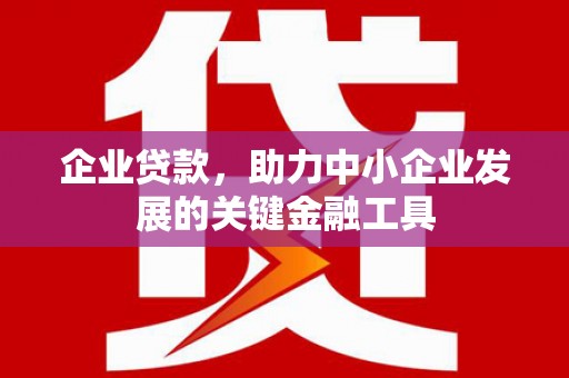 将乐企业贷款，助力中小企业发展的关键金融工具