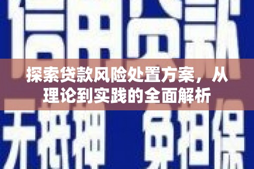 将乐探索贷款风险处置方案，从理论到实践的全面解析