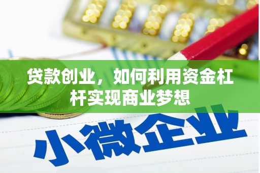 将乐贷款创业，如何利用资金杠杆实现商业梦想