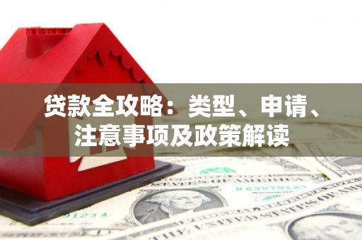 将乐贷款全攻略：类型、申请、注意事项及政策解读